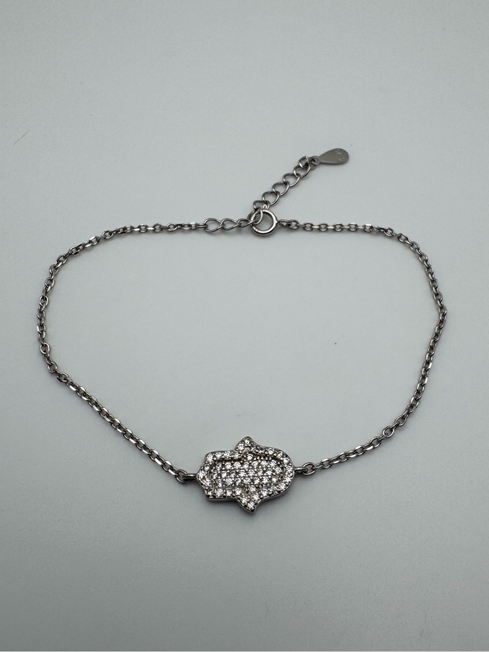 Sterling Silver 925 Gemstone Hamsa Bracelet